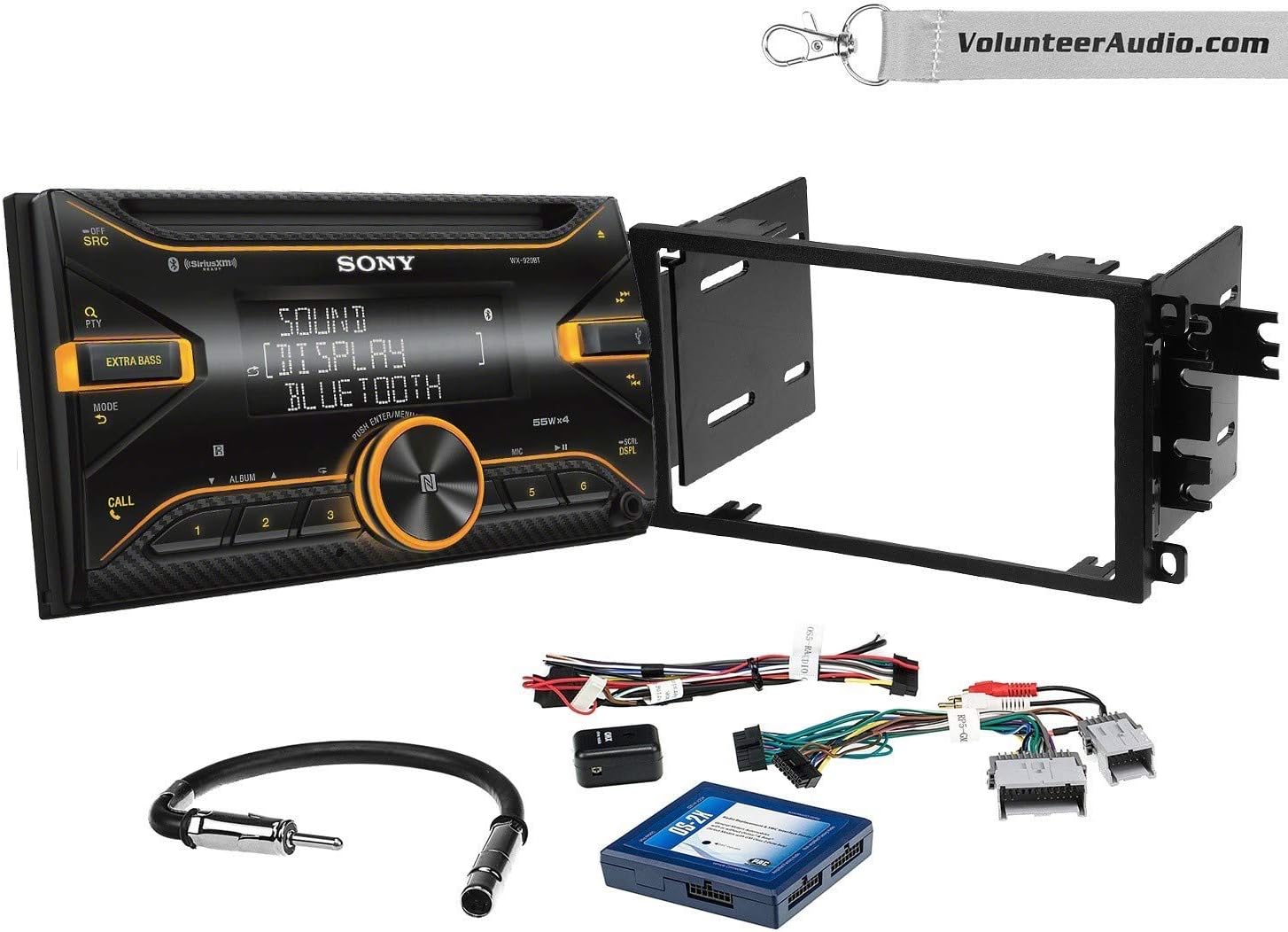 Sony WX-920BT Double Din Radio Install Kit With Sirius XM Ready, USB/AUX, CD Player Fits 2003-2005 Chevrolet Blazer, 2003-2006 Silverado, Suburban (Bose and Onstar)