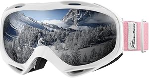 OutdoorMaster OTG Ski Goggles - Over Glasses Ski/Snowboard Goggles for Men, Women & Youth - 100% UV Protection