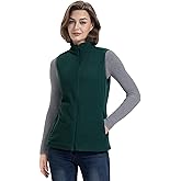 33,000ft Women's Fleece Vest, Lightweight Warm Polar Soft Vests Outerwear with Zip Up Pockets, Sleeveless Jacket for Winter