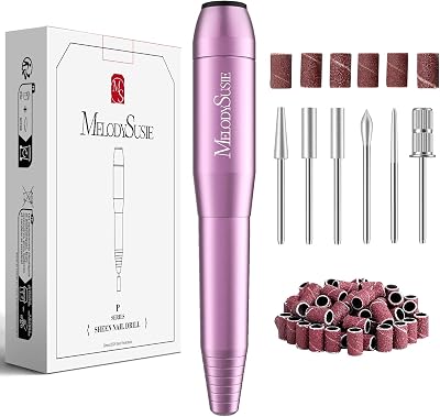 MelodySusie PC120I Nail Drill 20000RPM E File Rose Compact Portable