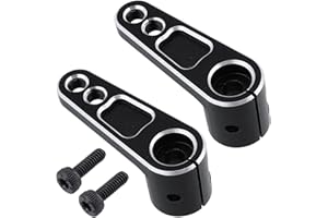 HobbyPark 2-Pack Aluminum Servo Horn Metal Servo Arms Compatible with Futaba Savox Power HD Servos Motors for 1/6 1/7 1/8 1/10 RC Crawler Truck On Road RC Touring Car RC Drift Car
