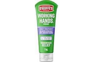 O'Keeffe's Working Hands Night Treatment Hand Cream for Extreme Dryness - 7 oz Tube (1 Pack) - Repairing Skincare for Cracked, Dry Hands