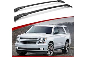 Grandroad Auto Thickened Roof Rack Cross Bars Compatible with 2015-2020 GMC Yukon/Chevrolet Suburban & Tahoe/Cadillac Escalade, Max Loading 220lbs Aluminum Rooftop Cargo Bag Carrier Luggage Crossbars