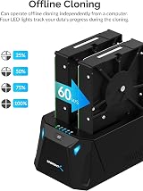 Sabrent 2 Bay USB C Hard Drive Docking Station 2.5 3.5 Inch SATA SSD HDD Cloning view 8