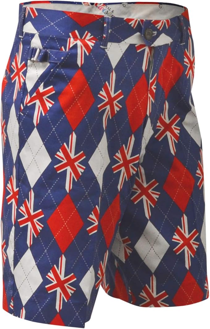 Royal & Awesome Men's Patterned Golf Shorts Shorts Buy Online at Best