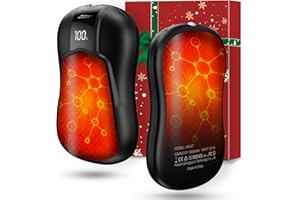 NEXILLUMI AI Dual-Sided Hand Warmers Rechargeable 2 Pack, 10000mAh 1S Ultimate Fast Heating Electric Hand Warmer with UL Certified, Portable Pocket Heater Gifts for Men Women Christmas Hunting Golf Camping