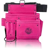 Graintex 5 Pocket Suede Leather Tool Belt/Bag, Multipurpose Leather Tool Belt for Women and Men, Ideal for Construction, Electrician, Handymen, Carpenter, Gardening Pouch &amp; DIY Projects