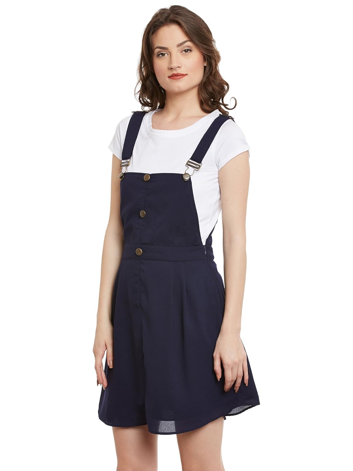 bohobi women's dark blue dungaree