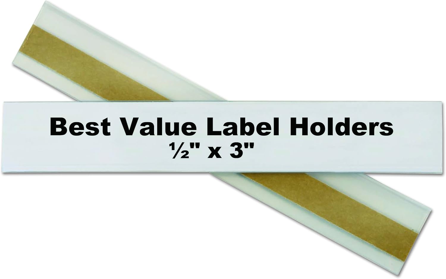 C-Line Self-Adhesive Label Holders, Top Load, 1/2" x 3", Clear, Pack of 50 (87607) : Removable Shelf Labels : Office Products