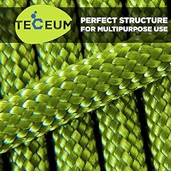 TECEUM Paracord Type III 550 Fluo Green – 50 ft