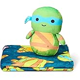 Northwest Nickelodeon Teenage Mutant Ninja Turtles, Cute Leo, Silk Touch Throw and Hugger Set, 50 x 60 Inches