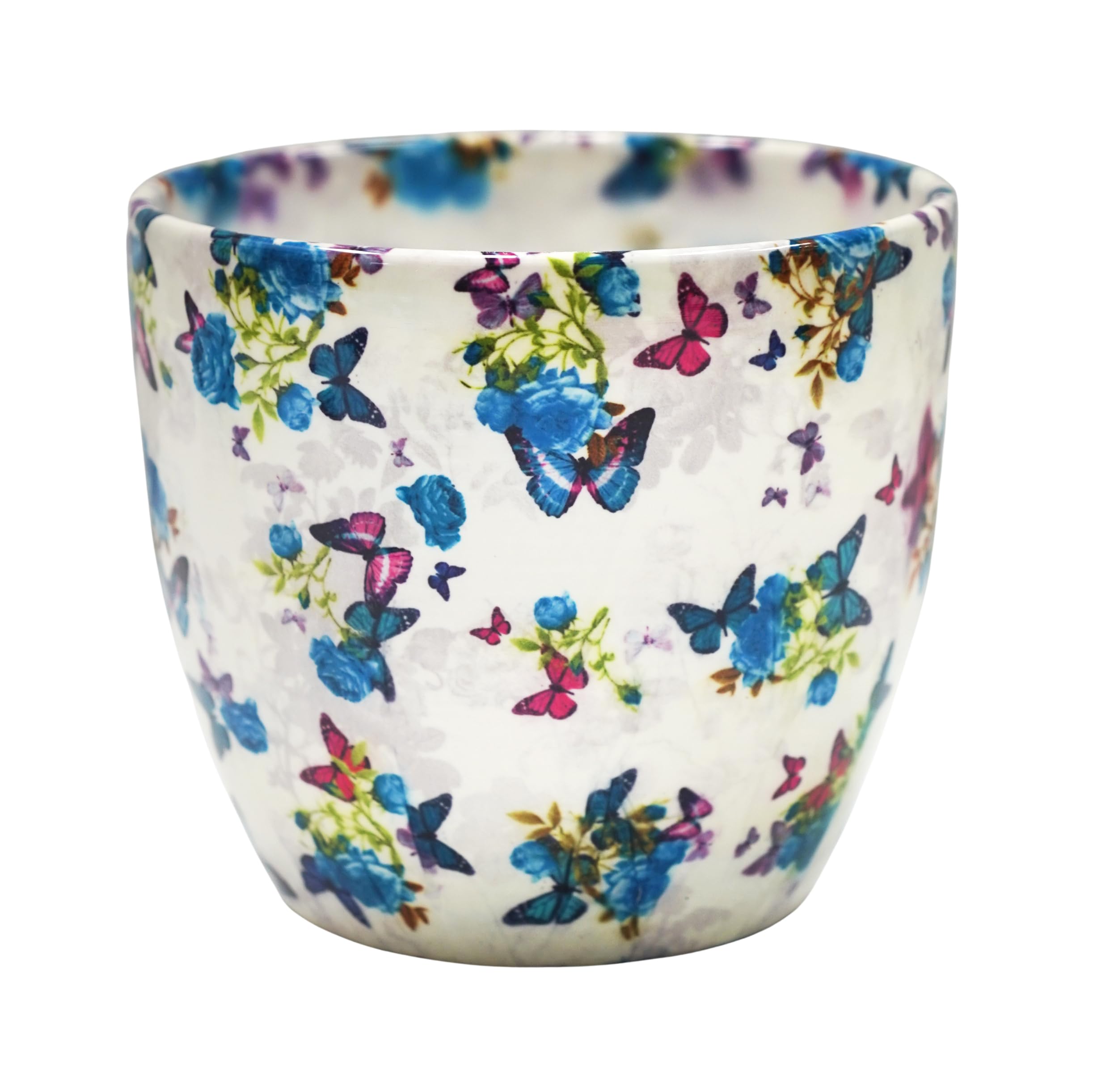Ivyline Planter, Ceramic, Blue, H15.5cm x D15.5cm