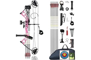 PANDARUS Compound Bow Set 10-40lbs for Pull Child Right Hand Lightweight Design Bow Adjustable 16"~28" Draw Length IBO 290fps New 2024 Professional Set for Youth&Kids