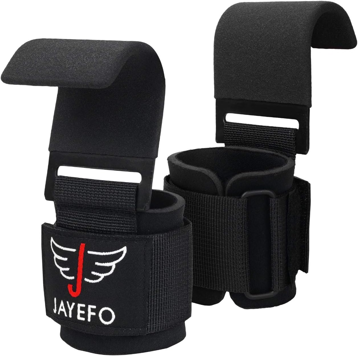 Jayefo {Weight Lifting Hooks} {Wrist Wraps & Support} {Hooks Grip} Lifting Gloves Straps Bodybuilding Deadlifts Pull Ups {Home Gym} Workout… : Sports & Outdoors