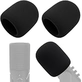 Voarmaks 2-Pack Foam Windscreen Mic Cover Compatible with Sennheiser Profile USB Microphone, High-Density Pop Filter
