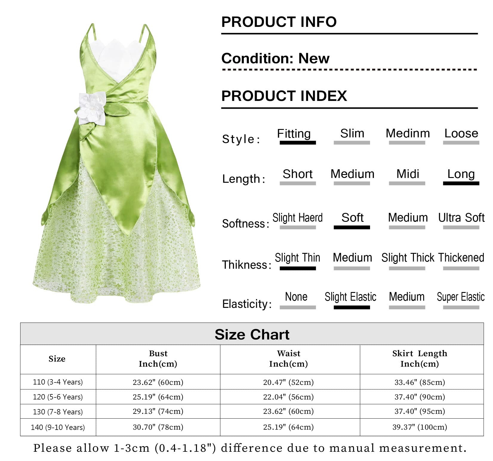 Fairy Frog Princess Costumes Girls Dress Kids Fancy Halloween Cosplay Birthday Party Dress Up Clothes Outfit