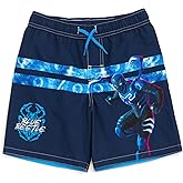 DC Comics Blue Beetle UPF 50+ Swim Trunks Bathing Suit Little Kid