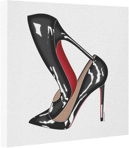 black high heels with red bottom