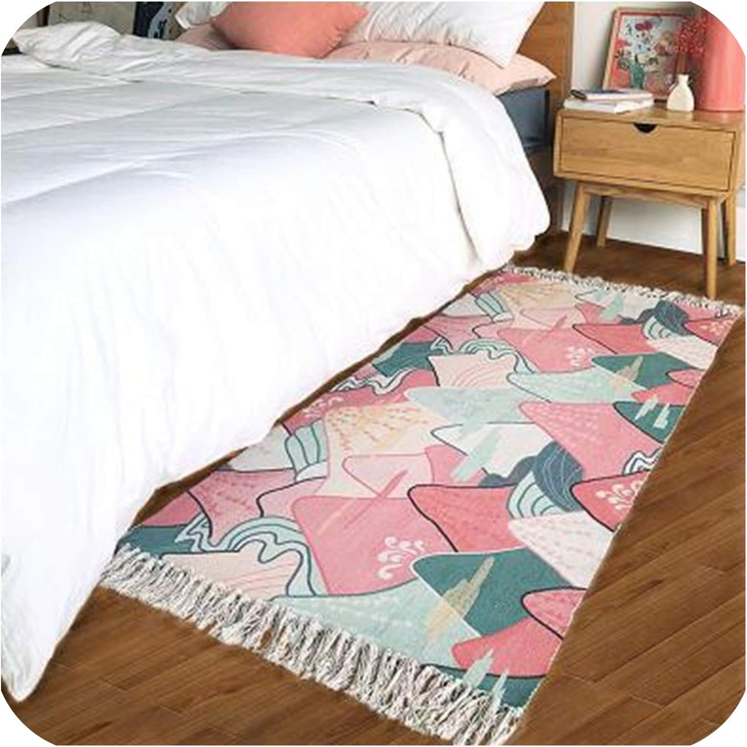 Trouek Japanese Style Cotton Carpets Carpets for Living Room Carpets