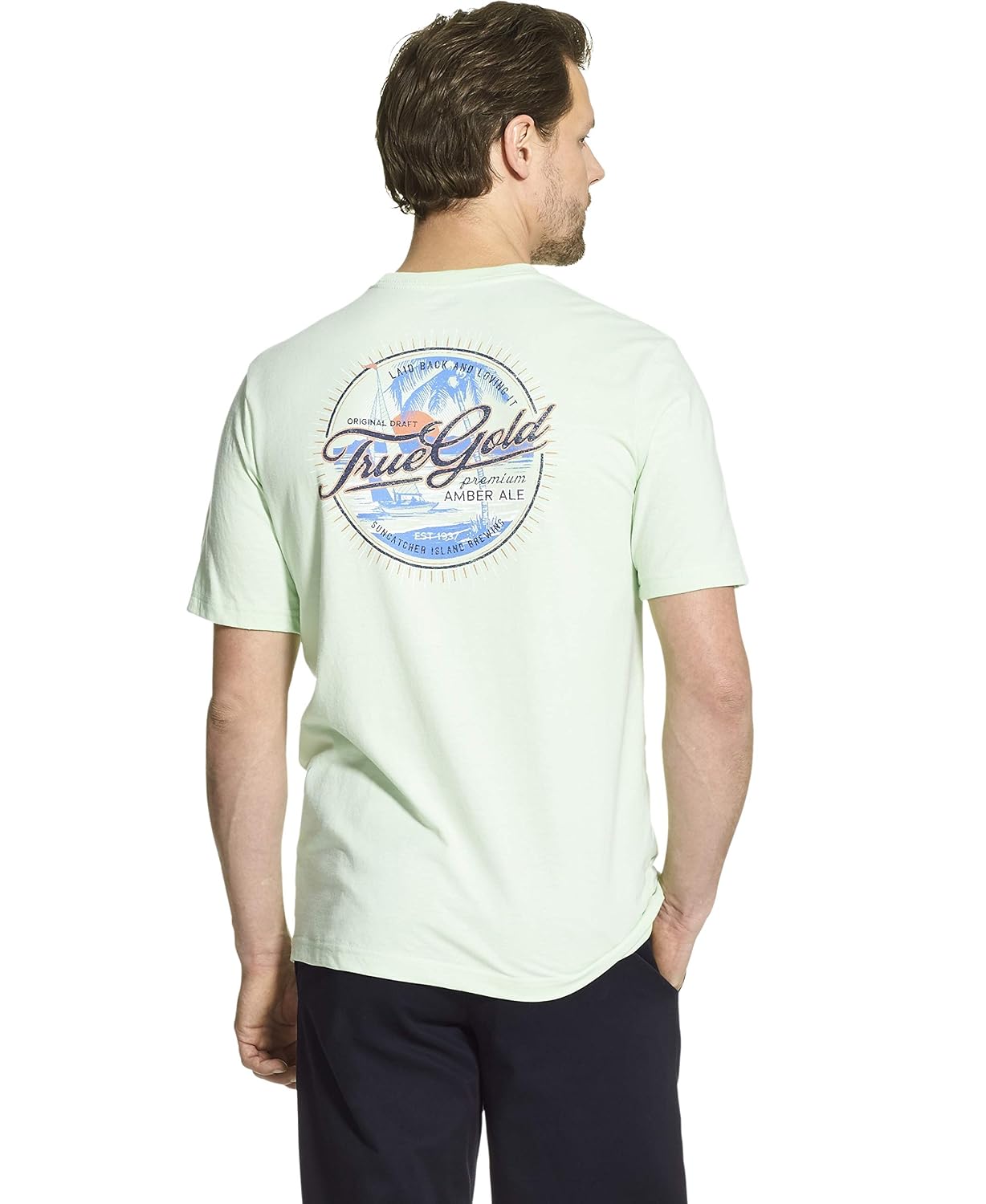IZOD Mens Short Sleeve Graphic T-Shirt 