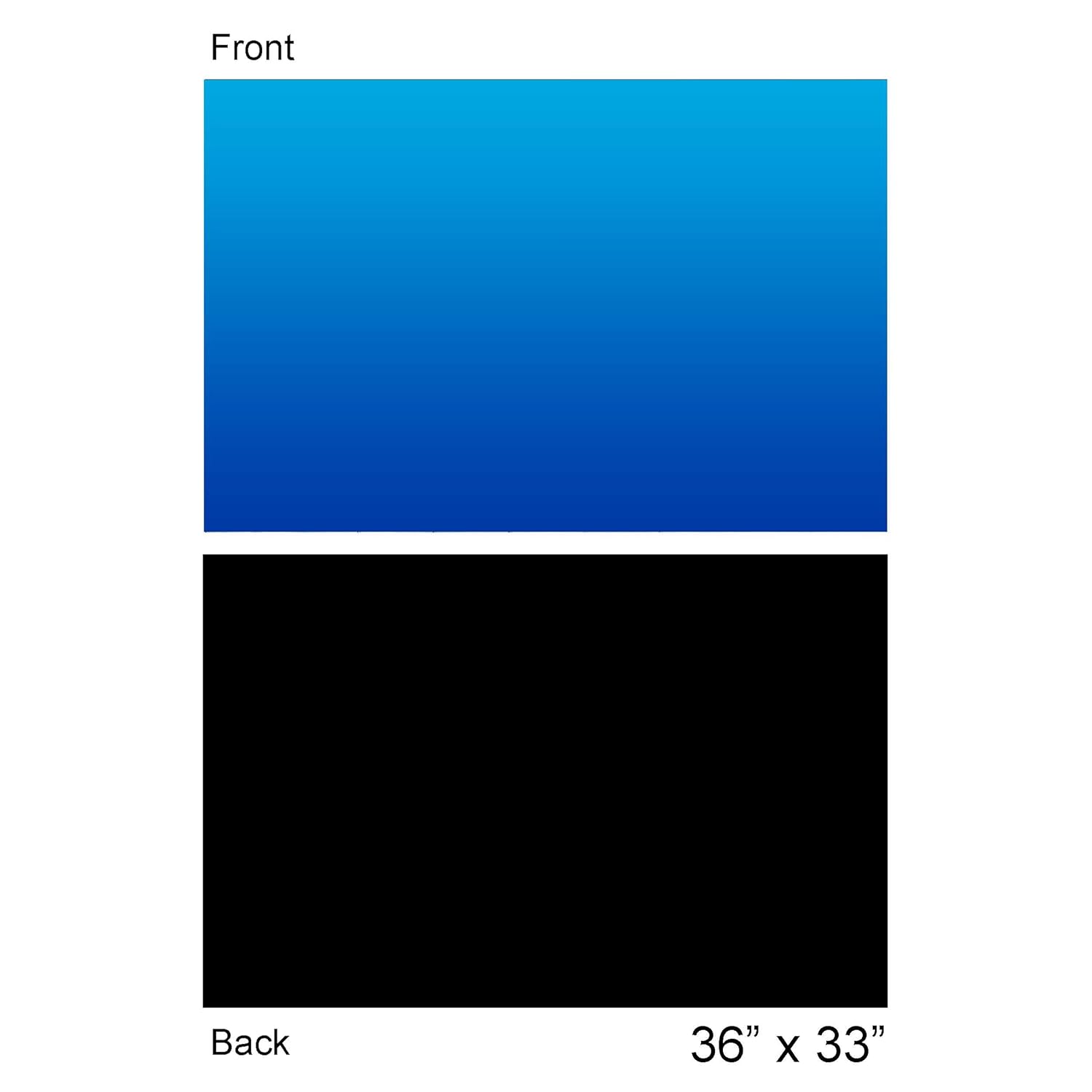 Vepotek Aquarium Background Ocean Blue/Black Double Sides 36 by 24 Inch