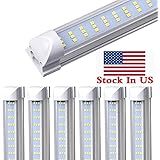 4FT LED Shop Light, 3 Rows Integrated T8 LED Tube Light, 6500LM, 60W, 6000K Super Bright White,high Output Linkable Shop Lights W/Built-in ON/Off Switch for Warehouse, 25Pack