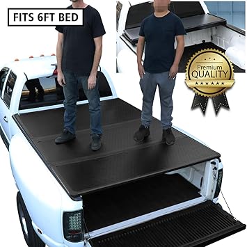 Amazon Com Dna Motoring Ttc Hard 060 Truck Bed Top Hard Solid Tri Fold Tonneau Cover Automotive