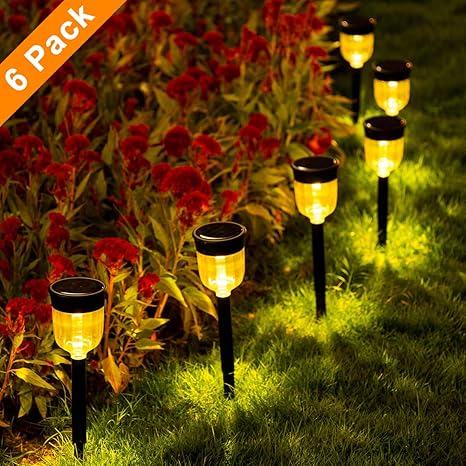 Amazon Com Smy Solar Pathway Lights 6 Pack Solar Outdoor Lights