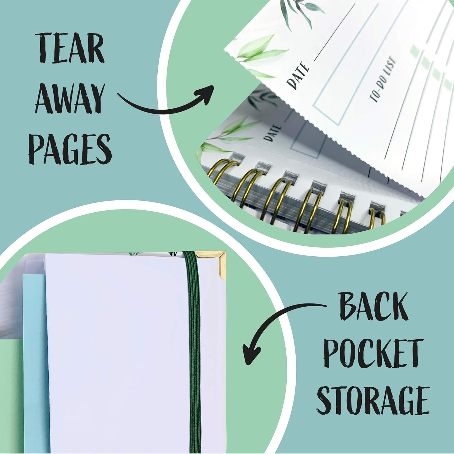 Simplified Greenery To Do List Notebook - Beautiful Daily Planner Easily Organizes Your Daily Tasks And Boosts Productivity - The Perfect Journal And Undated Office Supplies Notepad For Women : Office Products