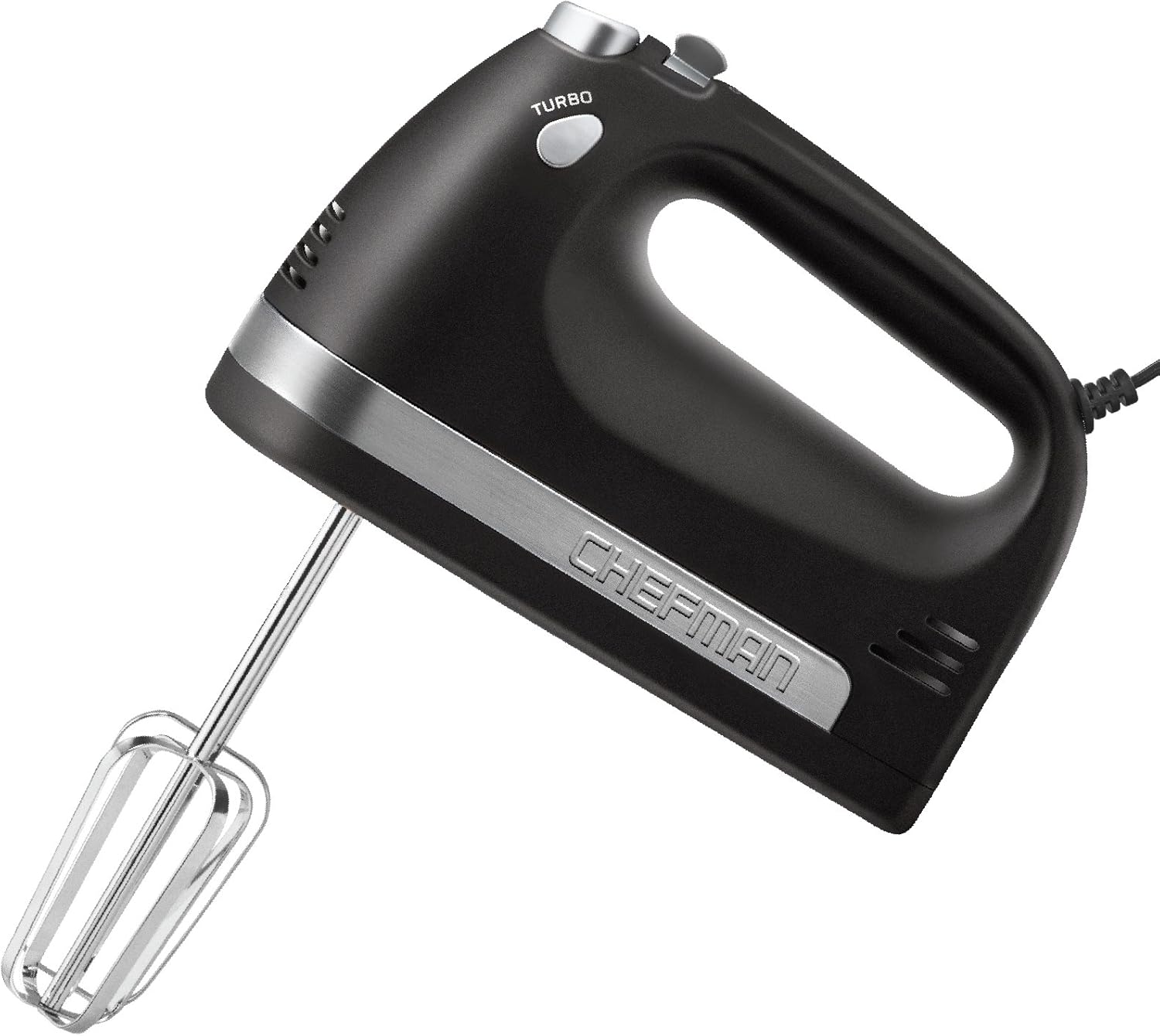 Chefman Turbo Power Hand Mixer with Easy Eject Button, Chrome