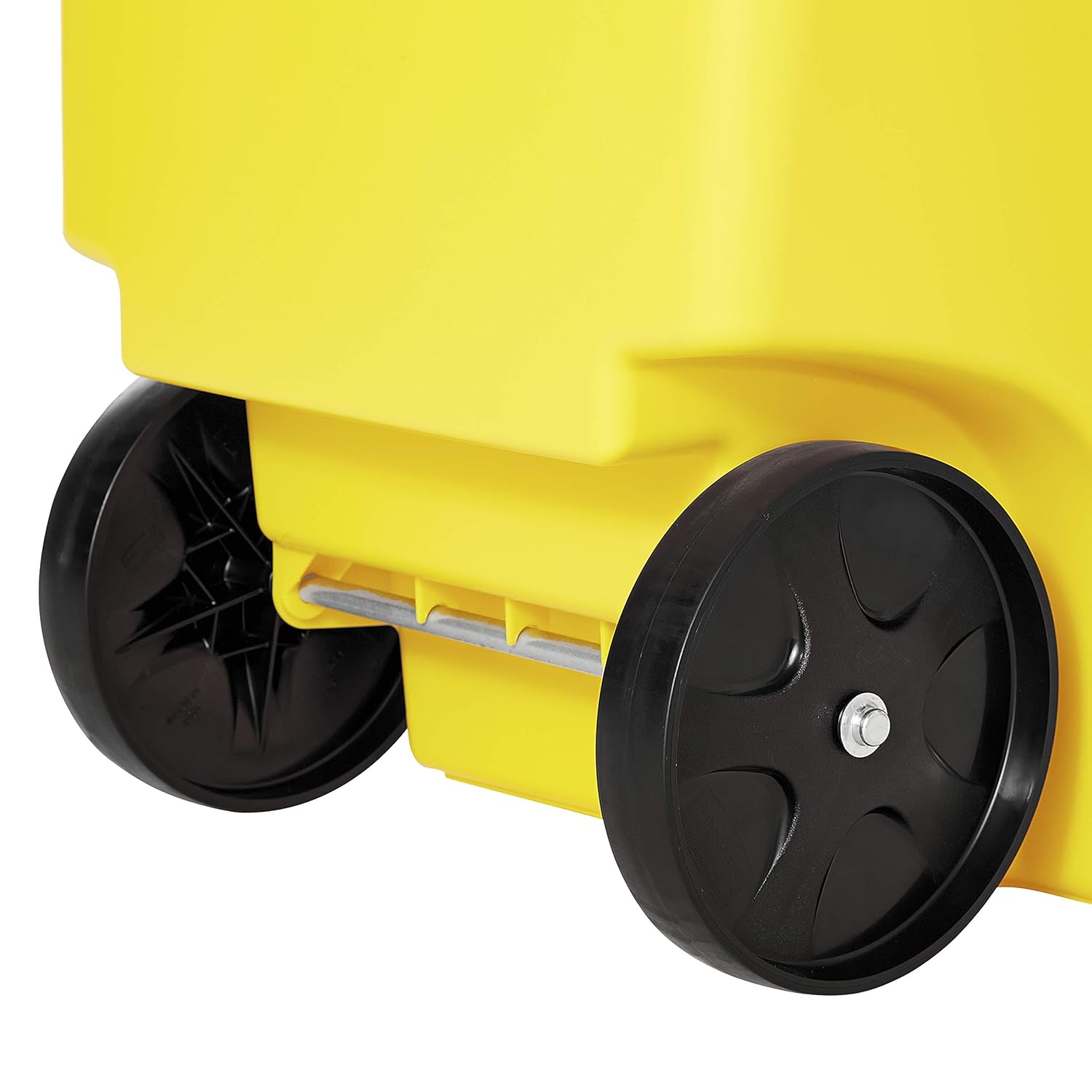 Rubbermaid Commercial Products BRUTE Rollout Heavy-Duty Wheeled Trash/Garbage Can - 50 Gallon - Yellow: Office Waste Bins: Industrial & Scientific