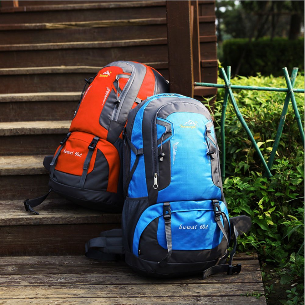 Waterproof Hiking Backpacks, Women and Men Lightweight Travel Daypack Sports Bag for Outdoor Travel Camping Climbing (blue 60L)