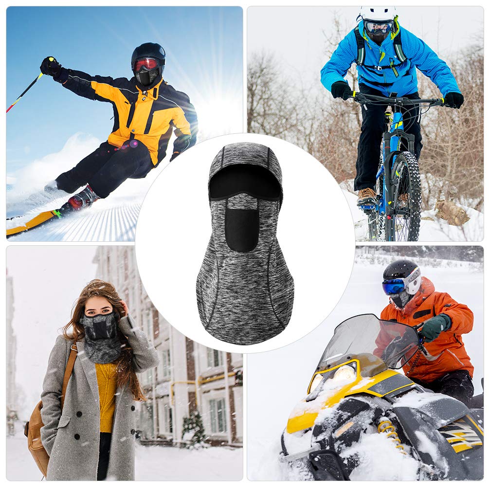 VBIGER Winter Balaclava Face Mask Windproof Ski Mask Cold Weather Face Mask for Men Women (Grey)