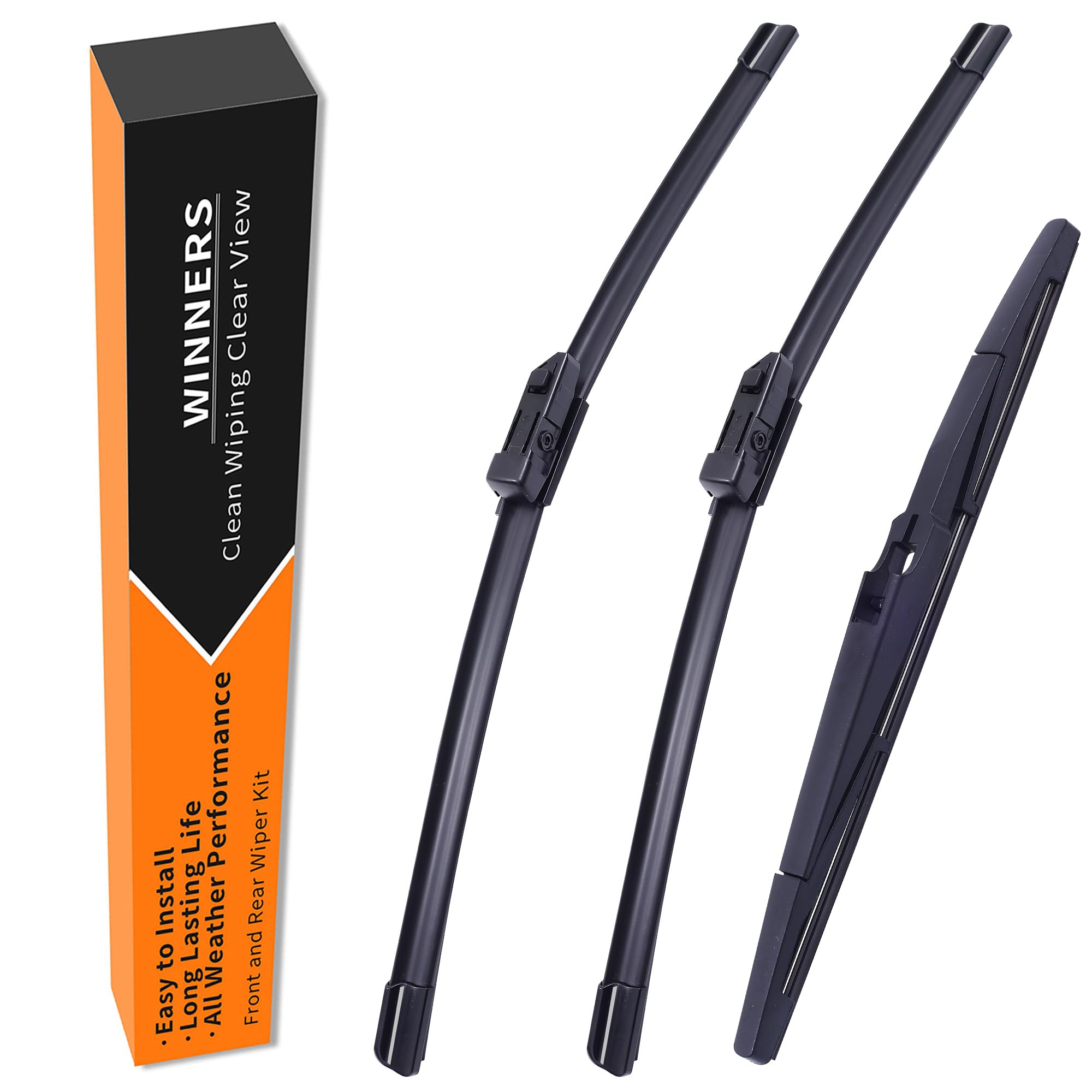 Photo 1 of WINNERS Windshield Wiper Blades for 2024-2025 Chevy Trax - Front & Rear Set, OEM Exact Fit, All-Season Rubber with Premium Aerodynamic Designlpnpmey0088195
