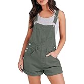 ANRABESS Overalls for Women Denim Shorts Overalls 2026 Summer Casual Loose Fit Adjustable Rompers Jean jumpsuit Bib Shortalls