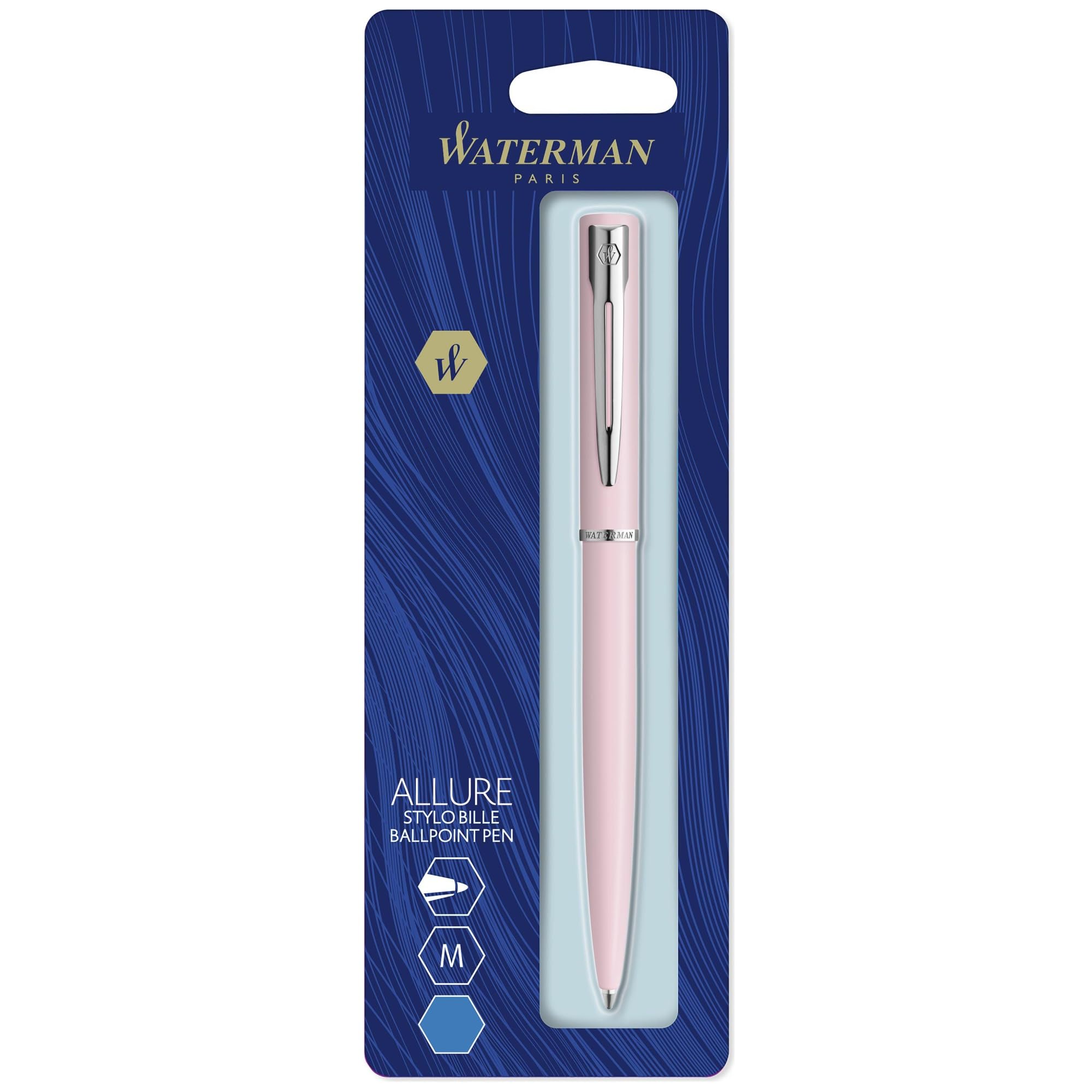 Waterman Allure Ballpoint Pen Pastel Pink C.C. M Blue Blister Pack