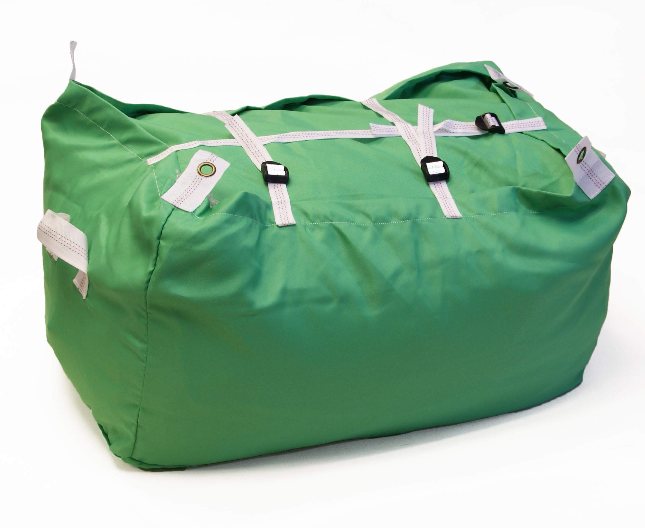Heavy Duty Commercial Laundry Bag – Large Washable Linen Hamper Bag, Ideal for Hotels, Gyms, Hospitals & Care Homes. Secured with three buckle straps- Large capacity. (Green)