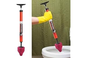 GENERIC High Pressure Toilet Plunger, Air Plunger for Toilet, Toilet Snakes for Unclogging, Plumbing Snake for Toilet, Toilet Unclogger Tool for Bathroom