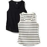 Amazon Essentials Womens Regular-Fit 100% Cotton Sleeveless Tank Top