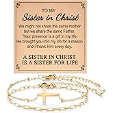 Tarsus Gold Cross Bracelet for Women, Christian Gifts for Women, Religious Gifts Dainty Bracelet