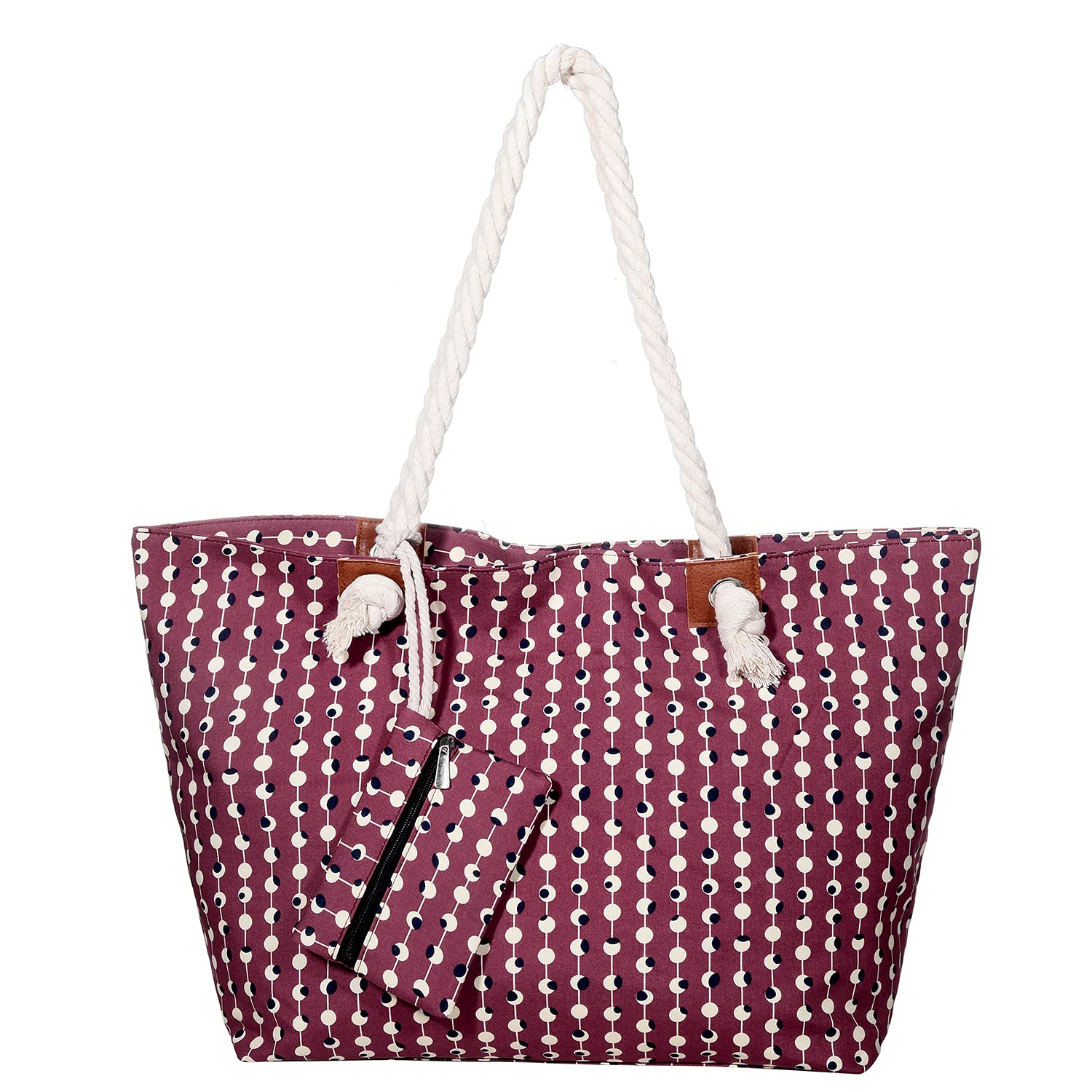 MASADA Large beach bag water resistant with zip Moon Phases