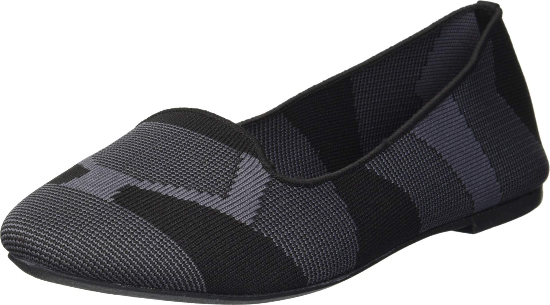 Skechers Modern Comfort Women's Women's Cleo-Sherlock-Engineered Knit Loafer Skimmer Ballet Flat, Black, 8 M US Image
