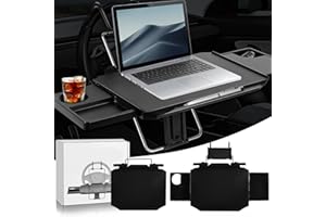 STAROCEAN Upgraded Car Steering Wheel Tray with Phone Holder,Steering Wheel Table Tray for Car,720°Adjustable Steering Wheel Desk for Laptop,Car Tray for Eating,Versatile Car Steering Wheel Desk Tray for Driver