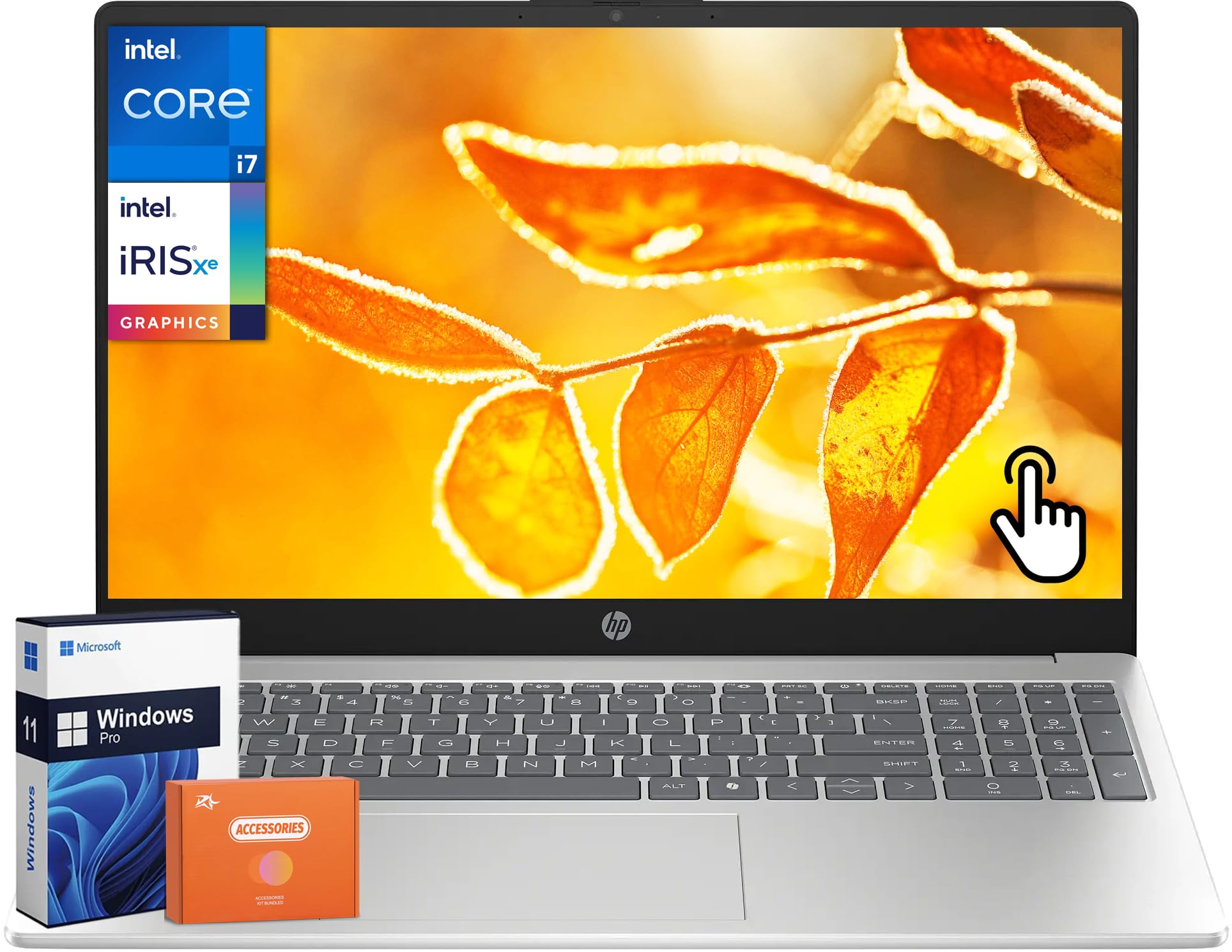 HP 15.6 Touchscreen Laptop for Business, Intel 13th Gen i7-1355U, 16 GB DDR4 RAM, 1 TB SSD, 15.6" FHD Touch Display, Iris Xe Graphics, Fast Charge, Windows 11 Pro Image