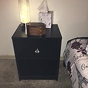 Amazon Com Tvilum Portland 1 Drawer Nightstand Black Furniture Decor