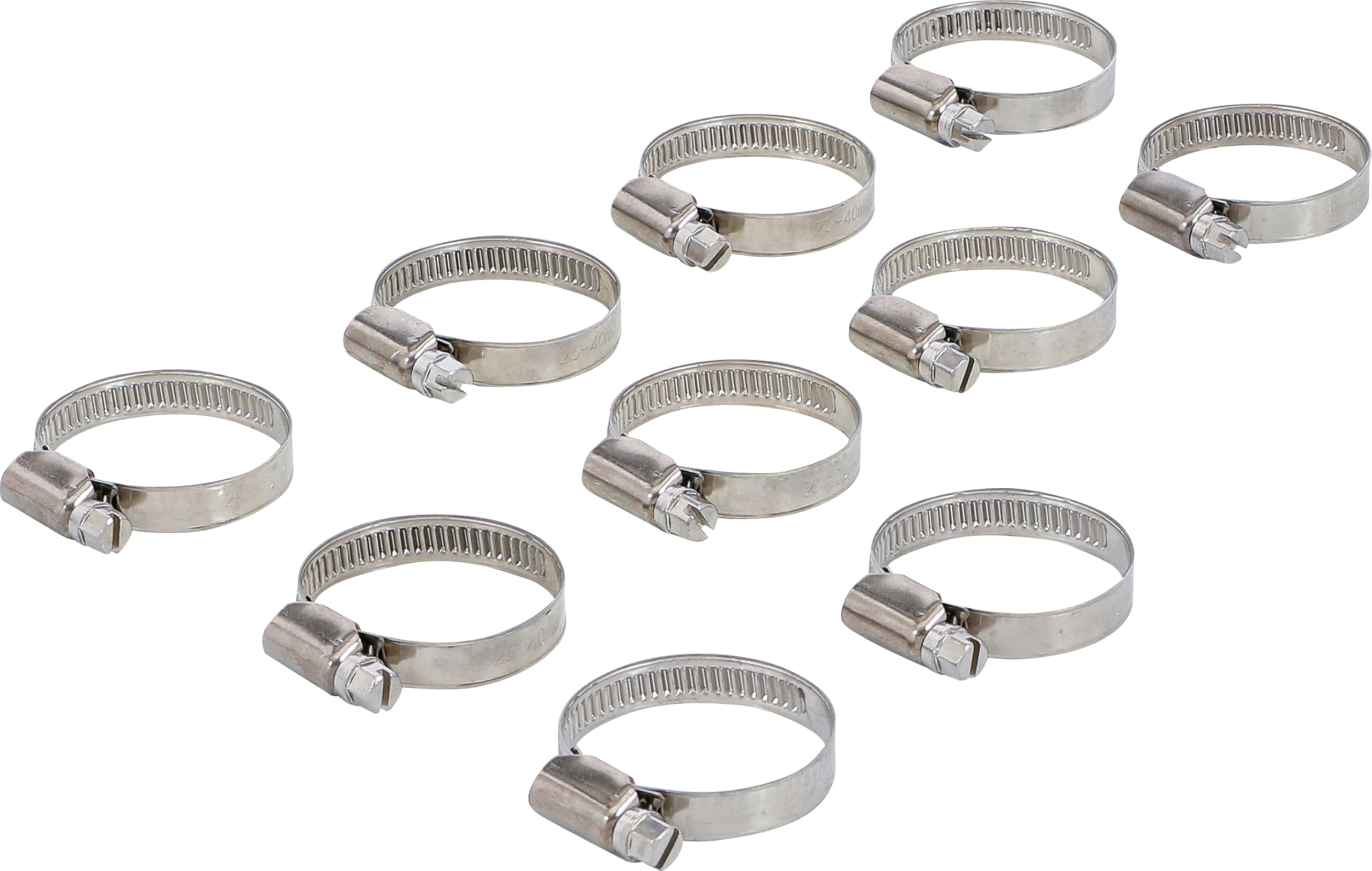 BGS 8095-25x40 | Hose Clamps | Stainless | 25 x 40 mm | 10 pcs.