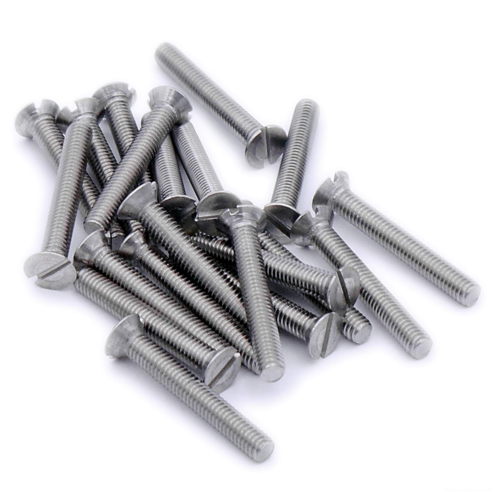 M4 (4mm x 35mm) Slot Countersunk Machine Screw (Bolt) - Stainless Steel (A2) (Pack of 20)