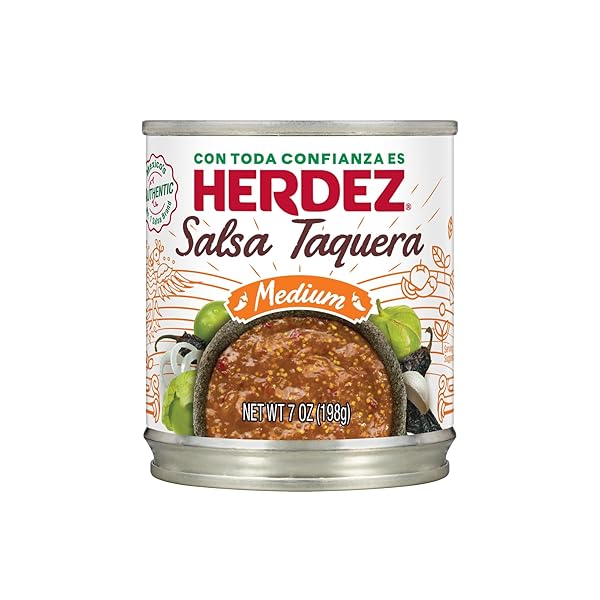 HERDEZ TAQUERA SALSA, MEDIUM, 7 OZ CAN (12 PACK) – AUTHENTIC MEXICAN TACO SAUCE FOR BOLD FLAVOR