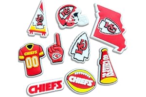 MATHARAGO 8 9 10 11 Pcs Shoe Charms for sports fans Decoration, Different Team Shoes Accessories for Boys Girls Kids Adults Women Men Party Favors Birthday Gifts