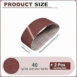 HARFINGTON 4 x 24 Inch Sanding Belts, 12 Pcs 40